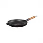 LE CREUSET Gusseisen-Bratpfanne mit Holzgriff Ø28cm Mattschwarz