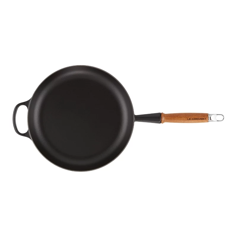 LE CREUSET Gusseisen-Bratpfanne mit Holzgriff Ø28cm Mattschwarz