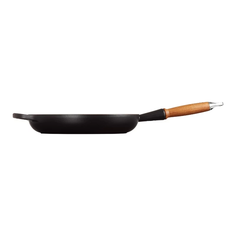 LE CREUSET Gusseisen-Bratpfanne mit Holzgriff Ø28cm Mattschwarz