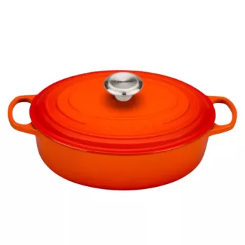 Le Creuset Gusseisen-Bräter oval 27cm 3,4L Vulkanorange