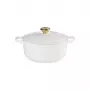 LE CREUSET Gusseisentopf rund 24cm 4,2L Weiß