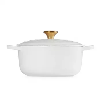 LE CREUSET Gusseisentopf rund 24cm 4,2L Weiß