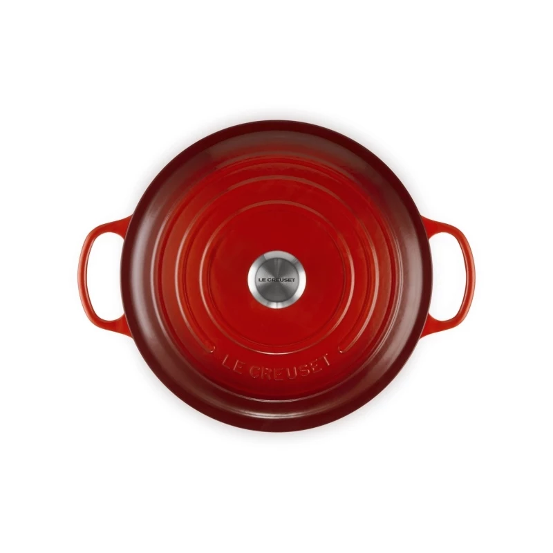 Le Creuset Runder Gusseisen-Bräter 34cm 12L Rot