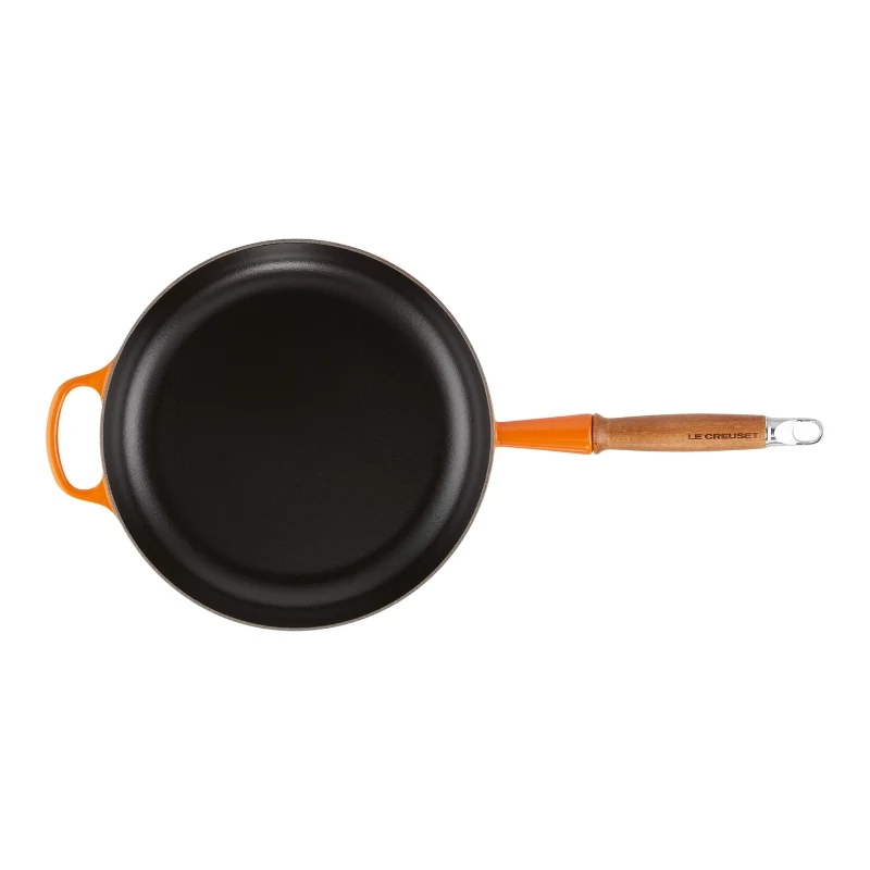 Le Creuset Gusseisen-Bratpfanne mit Holzgriff 28 cm Volcanic Orange