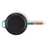 LE CREUSET Gusseisenpfanne mit Holzgriff Ø28cm Blau