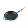 LE CREUSET Gusseisenpfanne mit Holzgriff Ø28cm Blau