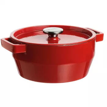 PYREX Gusseisentopf 6,8L Rund 28cm Rot