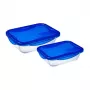 PYREX Cook&Go Glasbehälter mit Deckel 2er-Set