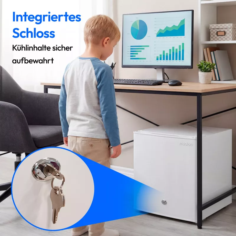 Medion MD370001 LIFE Kühl-Gefrier-Kombination 50 cm Höhe Energieeffizienzklasse E Weiß