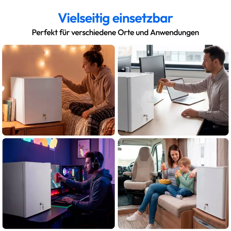 Medion MD370001 LIFE Kühl-Gefrier-Kombination 50 cm Höhe Energieeffizienzklasse E Weiß