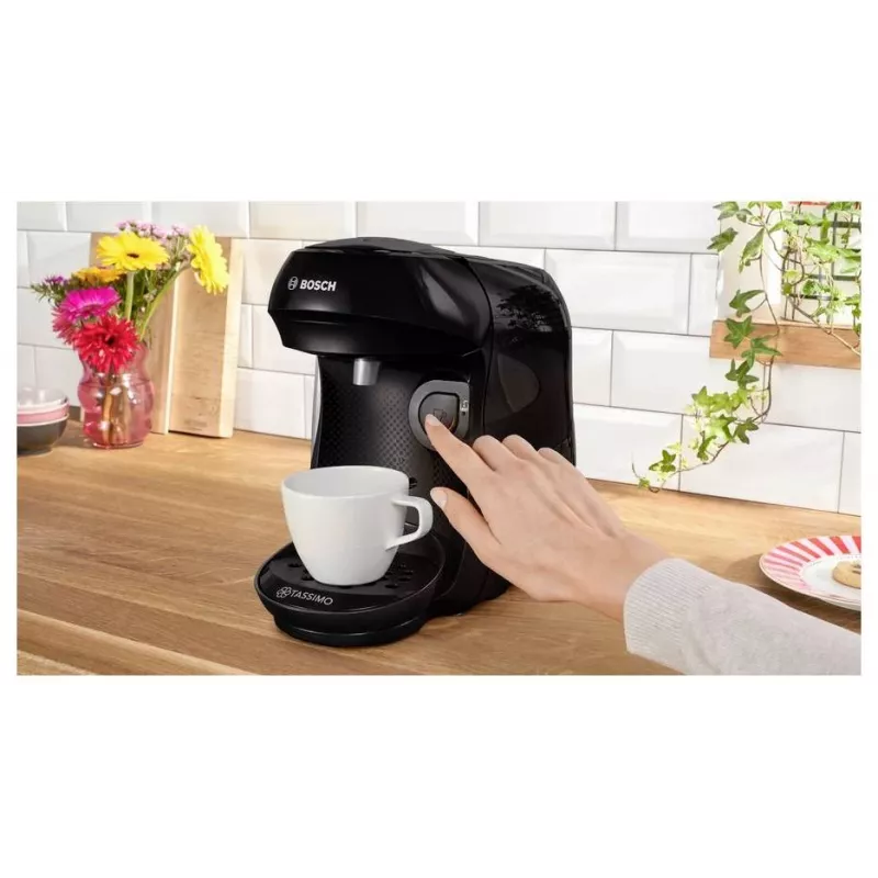 Bosch TAS102E TASSIMO Happy Multi-Getränke-Pod-Kaffeemaschine - Friendly Black