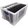 Fellowes ProStore Bonus Set 2 Aufbewahrungsbox-Set, 3-teilig, je 17 L, transparent klar, stoßfestes PP 7731301