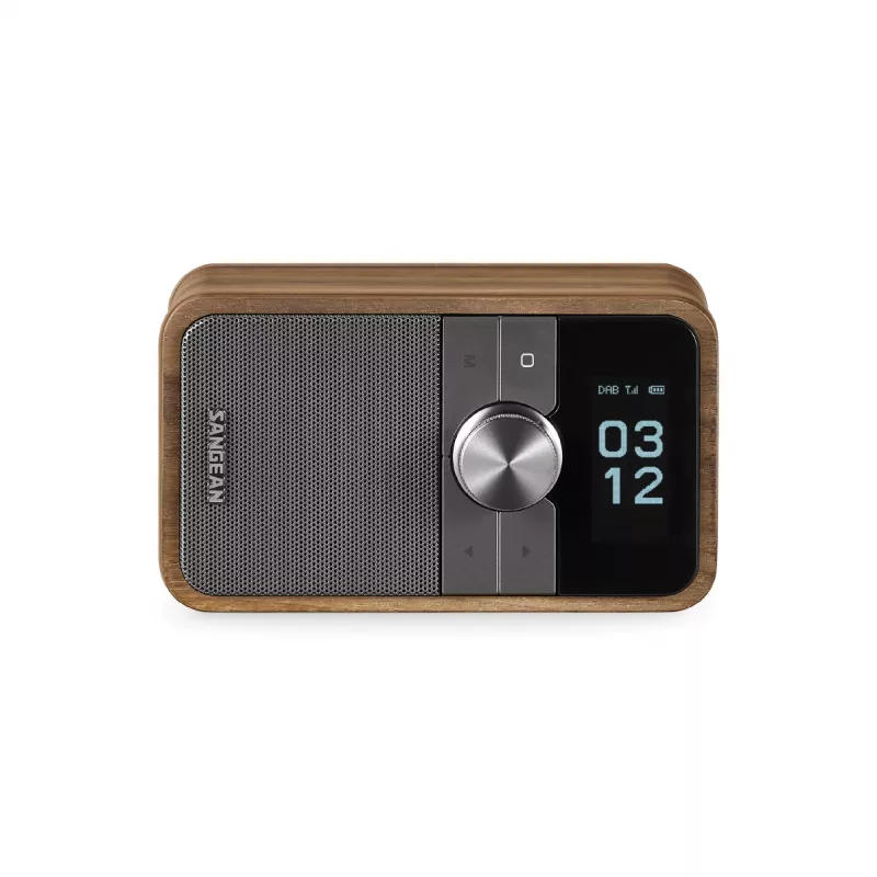 Sangean DDR-8 tragbares DAB+ Radio mit Echtholz-Nussbaum-Finish