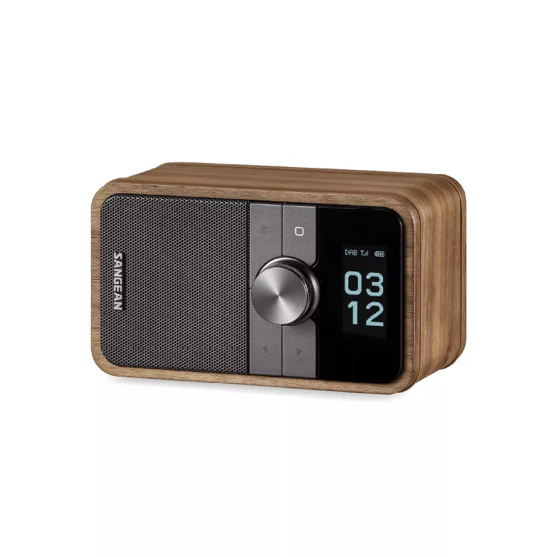 Sangean DDR-8 tragbares DAB+ Radio mit Echtholz-Nussbaum-Finish