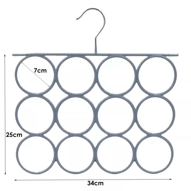 SAUBER PVC-beschichteter Metallbügel für Schals Grau