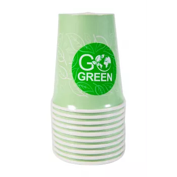 GOGREEN Kompostierbares Picknick-Geschirrset für 4 Personen, 24 Teile, pflanzlich, Naturweiß