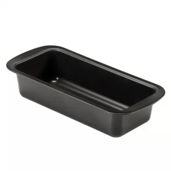 NEWILL Kastenbackform 25x11x6,4 cm Schwarz Antihaft-Backform aus Kohlenstoffstahl