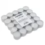 CANDELA Teelichter 75 Stk. – Weiße unparfümierte Paraffin-Teelichter in Aluminiumbechern, 3,5-4h Brenndauer