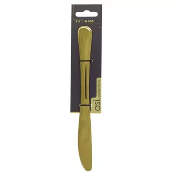 ASI COLLECTION Dinnermesser-Set 2 Stk. Gold 4,0mm