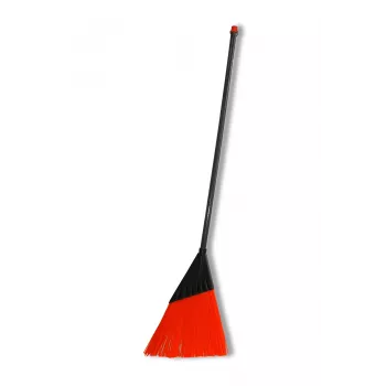 HORTUS Besen mit Stiel flach orange