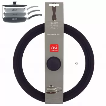 ASI COLLECTION Universaldeckel mit Silikonrand 3-in-1 Ø28/30/32cm