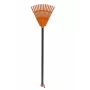 HORTUS Kleiner Handrechen mit Griff, Orange, 20 cm Kopf, 14 Zinken