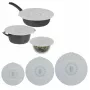 ASI COLLECTION Silikon-Deckel-Set mit 3 Ø20/26/30cm Grau