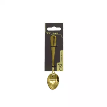 ASI COLLECTION Teelöffel 2 Stk. Gold 1,5 mm