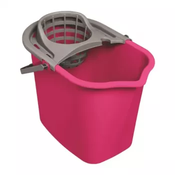 YORK Rechteckiger Eimer mit Druckknopf 10 L Silber
