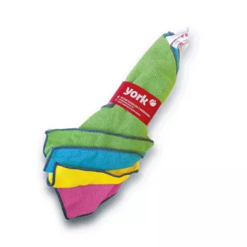 YORK Mikrofaser-Reinigungstücher, 4er-Pack, 30 x 30 cm, verschiedene Farben, maschinenwaschbar