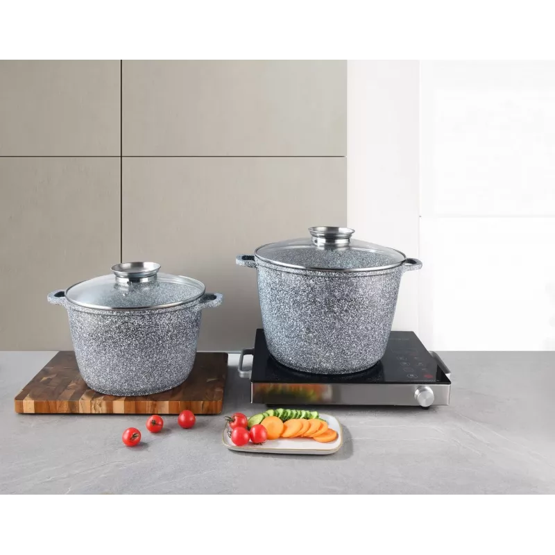 Zilner Marmor Kochgeschirr-Set 4-teilig Grau ZL-7066