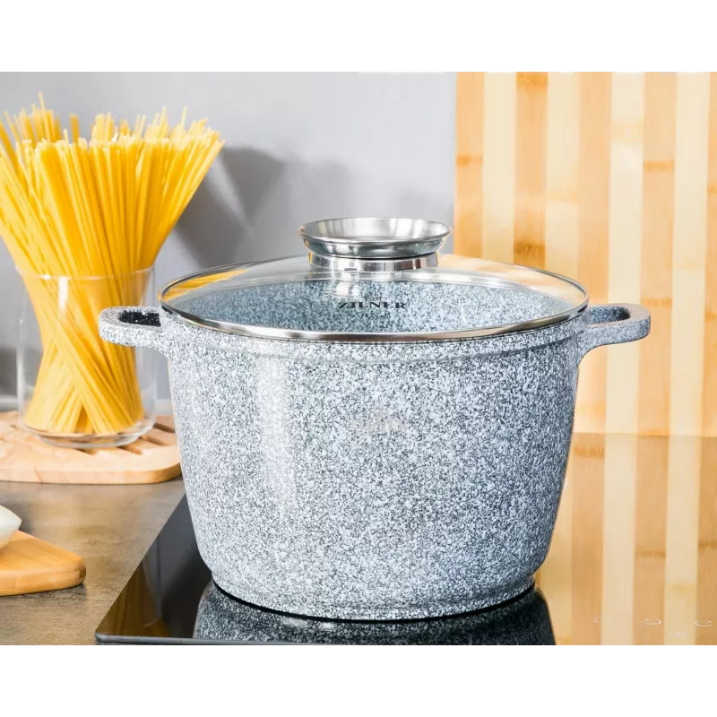 Zilner Marmor Kochgeschirr-Set 4-teilig Grau ZL-7066