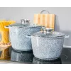 Zilner Marmor Kochgeschirr-Set 4-teilig Grau ZL-7066