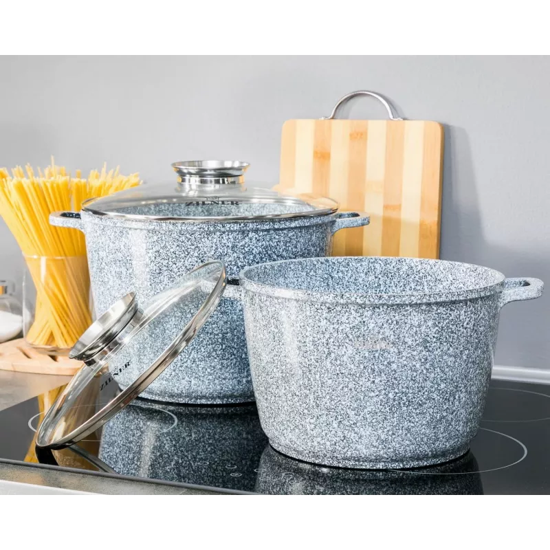Zilner Marmor Kochgeschirr-Set 4-teilig Grau ZL-7066