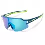 ROCKBROS Polarisierte Fahrradbrille mit UV-Schutz und Sehstärkeneinsatz, Blaue Gläser