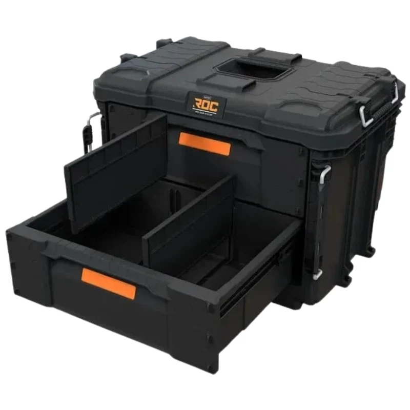 KETER DIY ROC Pro Gear 2 Schubladen Einheit XL Werkzeugkiste mit 2 Schubladen 56,5x37,5x41,3cm