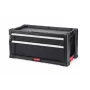 KETER DIY Werkzeugkiste mit 2 Schubladen, 56,2 x 28,9 x 26,2 cm, Schwarz/Rot