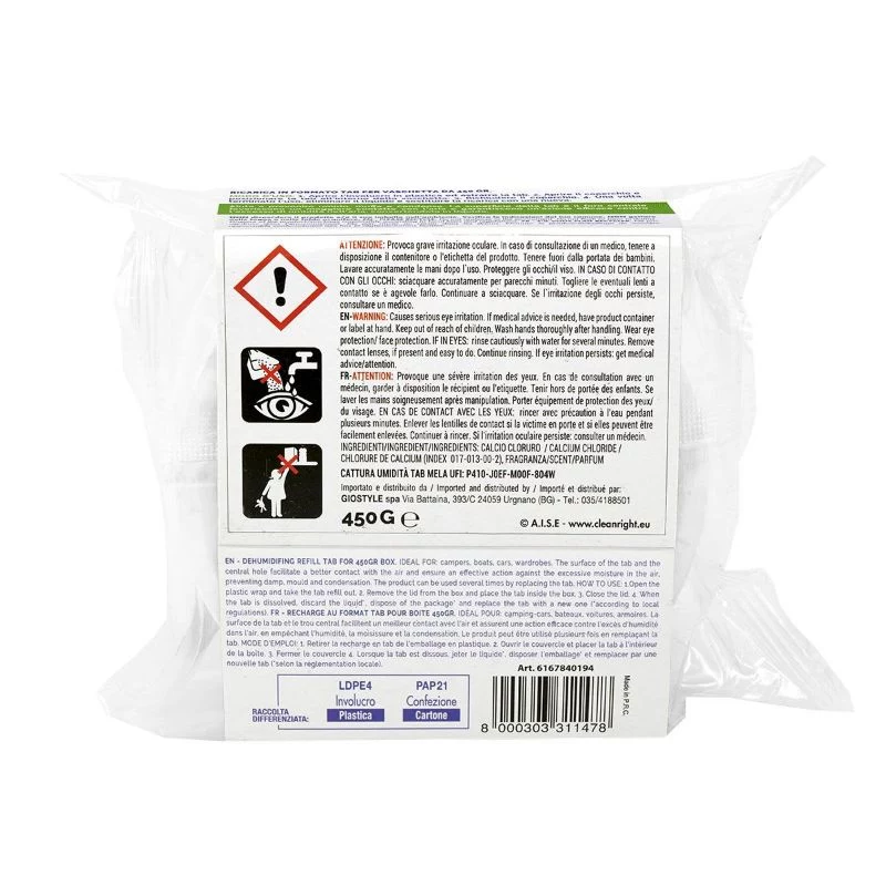 ORDINETT Feuchtigkeitsabsorber Nachfülltablette 450g Apfel