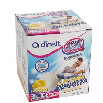 ORDINETT Feuchtigkeitsabsorber Nachfülltabletten 450g x 3 Stk. Zitrone