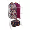ORDINETT Deluxe Double White 88x43x98-175cm vertikaler Wäscheständer