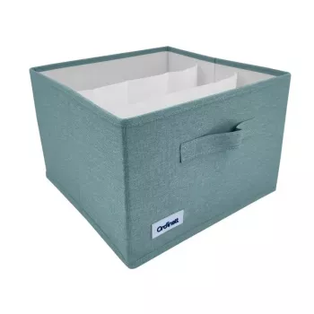 ORDINETT Box Cube 29x29x18,5 cm Aufbewahrungsbox mit Deckel in Minzgrün