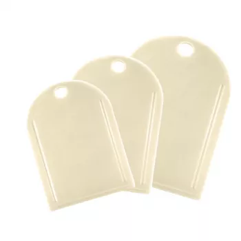 GIOSTYLE Schneidebrett-Set, 3 Teile, Polypropylen, Creme, rechteckig, mit Saftrille und Aufhängeloch