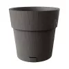 STEFANPLAST Ethica Blumentopf mit Untersetzer Ø40x39cm Grau