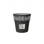 STEFANPLAST Gaia Blumentopf mit Untersetzer, rund, 20 cm Durchmesser, 19 cm Höhe, 6 L, Schwarz