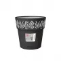 STEFANPLAST Gaia Blumentopf mit Untersetzer Ø25x25cm Schwarz