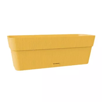 STEFANPLAST Ethica Blumenkasten mit Untersetzer 50x18x17 cm Senfgelb