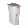 STEFANPLAST Heimtierfutter-Aufbewahrungsbehälter mit Rädern 40L 15kg Weiß/Hellgrau
