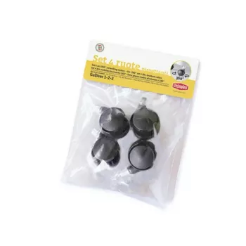 STEFANPLAST Set aus 4 Lenkrollen für Gulliver 1/2/3 Transportboxen für Haustiere - Schwarz