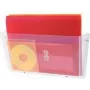 deflecto DocuPocket Wand-Broschürenhalter, DIN A4 Querformat, splitterfestes, glasklares Kunststoff, 1 Stück (63201)