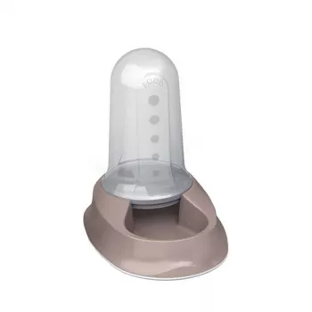 STEFANPLAST Chic 2L Automatischer Heimtier-Futter- und Tränkespender, Hellgrau, 32 x 21 x 29 cm